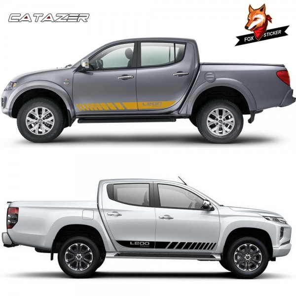 Car Accessories Customized Auto Sports DIY Vinyl Film Styling Decals Car Long Side Stripes Stickers for Mitsubishi L200 Triton